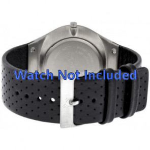 Watch strap Skagen 806XLTLM / 806XLTBLB Leather Black 24mm